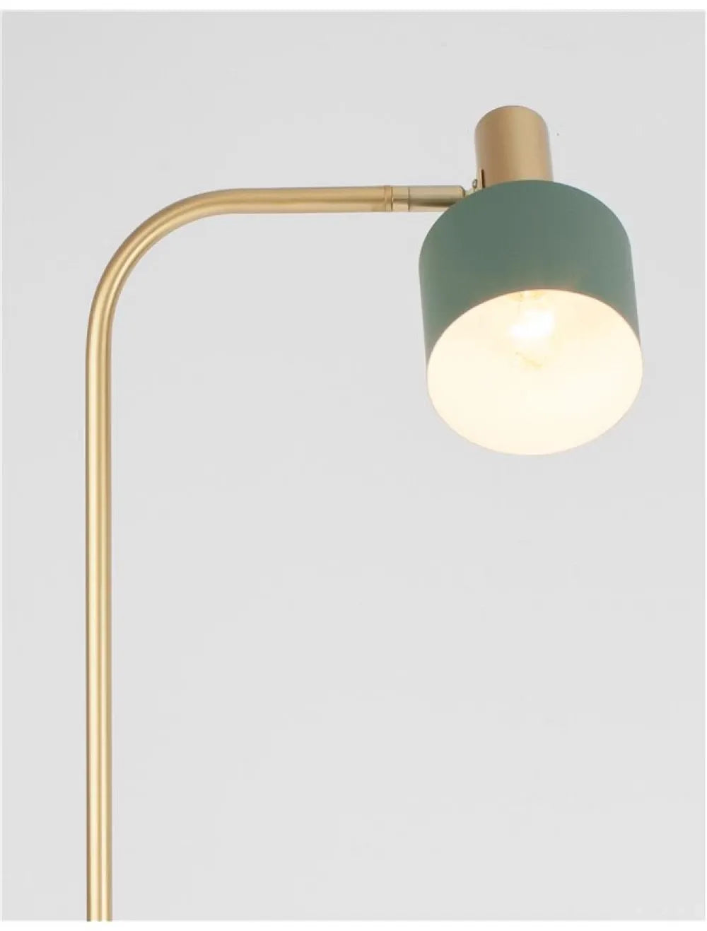 Lampa de podea structura din Metal Auriu/Alb si abajur din Metal Verde H165xL12.5cm IP20 PAZ
