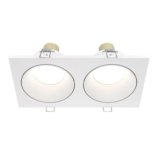 Spot incastrat dublu din Aluminiu Alb H4xL17cm IP 65 GU10 50W Zoom