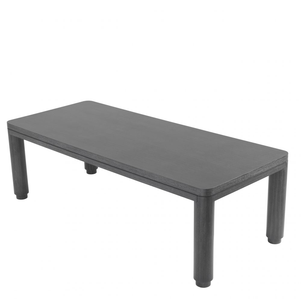 Masa Dreptunghiulara Atelier Eichholtz din Furnir de stejar Negru de 6-8 persoane L240xH76cm