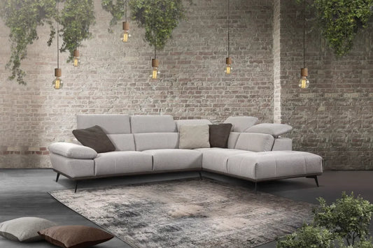 Coltar in forma de L personalizabil cu sezut retractrabil L296cm Forio