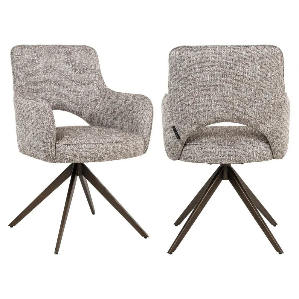 Scaun rotativ din Stofa Maro si Metal Alama L59xH90cm Ginerva  Richmond interiors