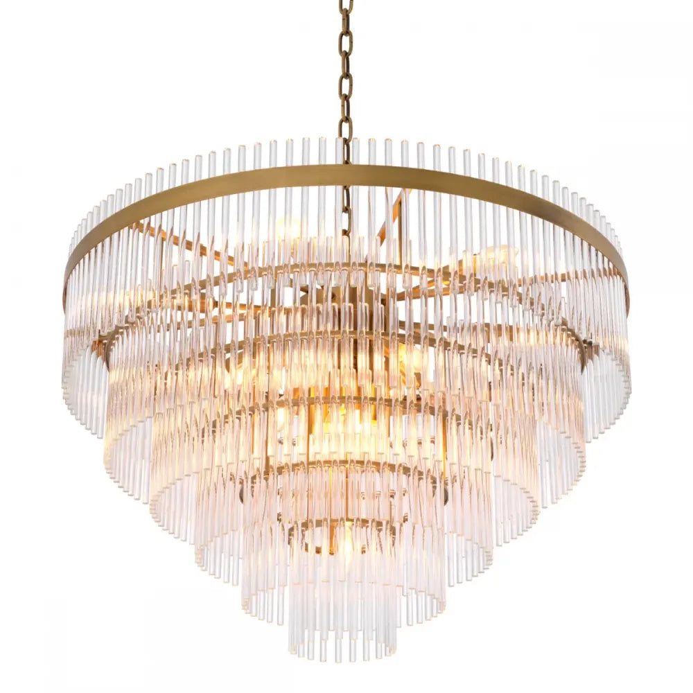 Candelabru din Metal Alama si Sticla Transparent H56xD81cm East Single Eichholtz
