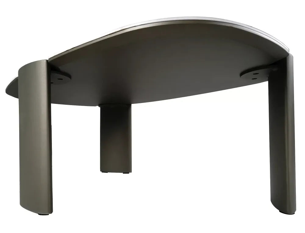 Masuta de cafea din Metal Cupru si MDF+Ceramica Alb lucios cu efect de marmura L105xH38cm Adoro