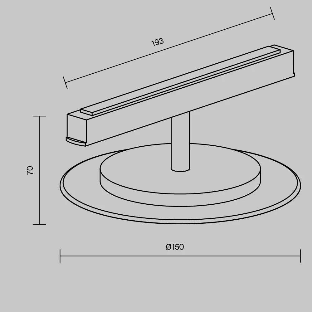 Spot pentru sina Exility din Aluminiu Alama H7xL19.3cm 5W 139lm 3000k Relax