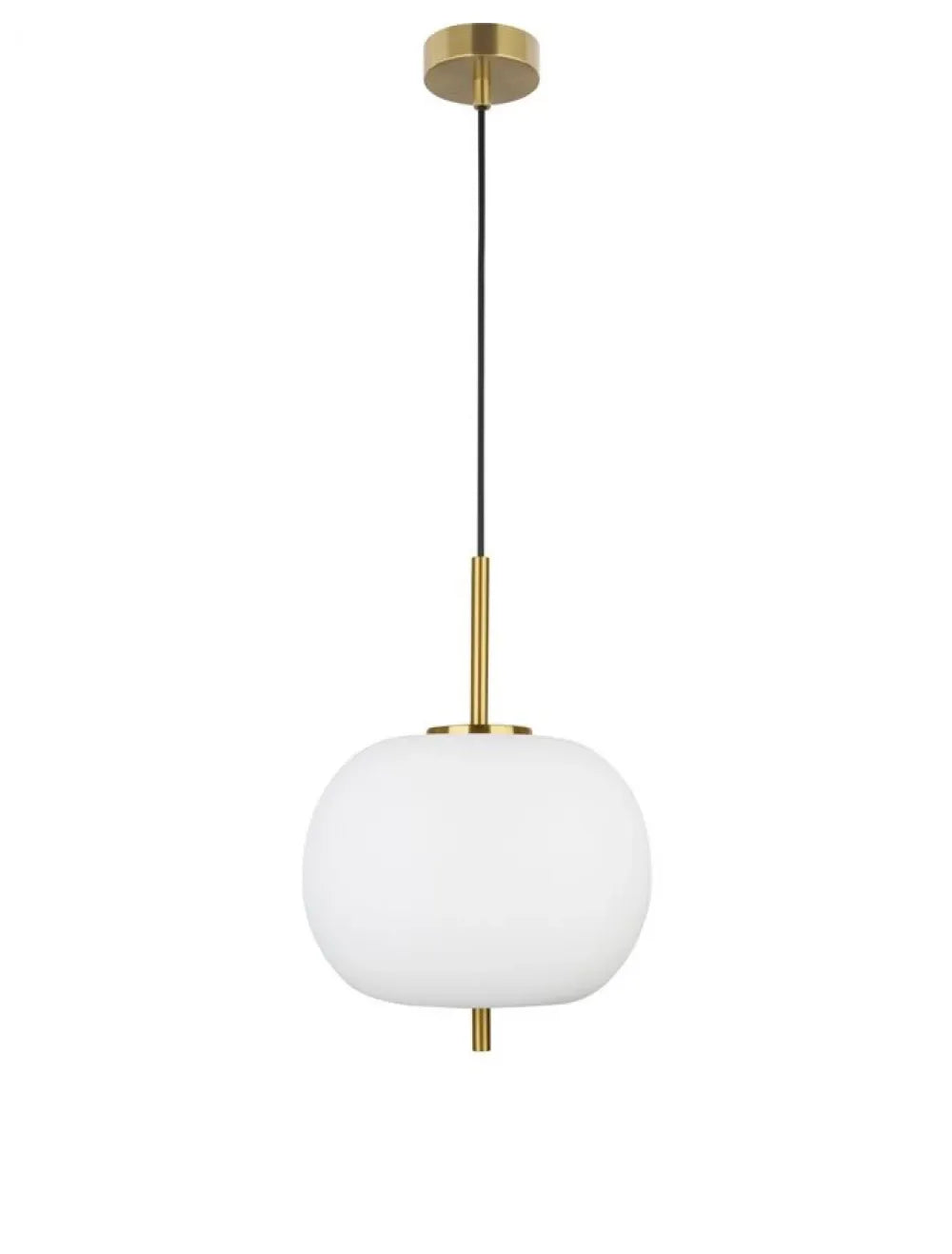 Pendul structura din Metal Auriu si abajur din Sticla Alb H120xL30cm IP20 LATO