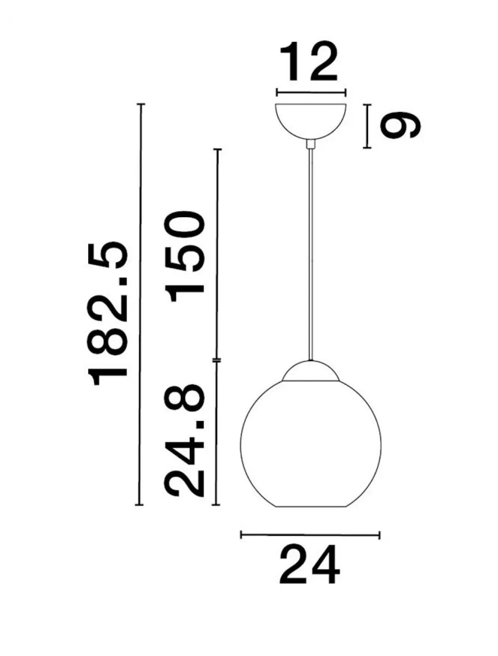 Pendul structura din Metal Auriu si abajur din Sticla Albastru H182.5xL24cm IP20 MIDORI