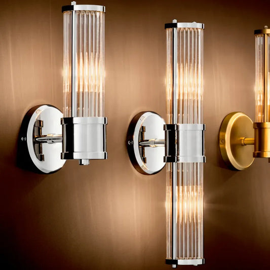 Aplica de perete din Metal Argintiu si Sticla Transparent H29.5xL12cm Claridges Single Eichholtz