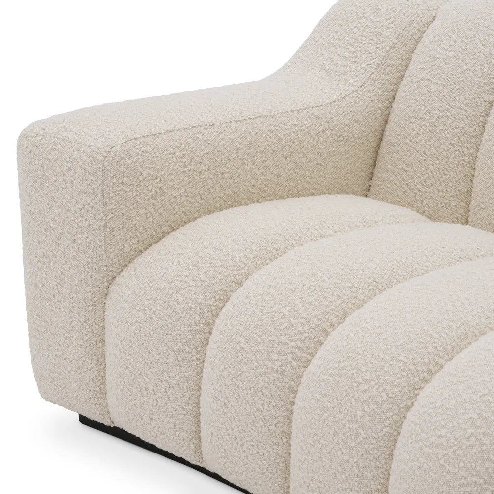 Canapea tapitat cu Stofa boucle Alb L194xA112xH78.5cm Kelly XS Eichholtz