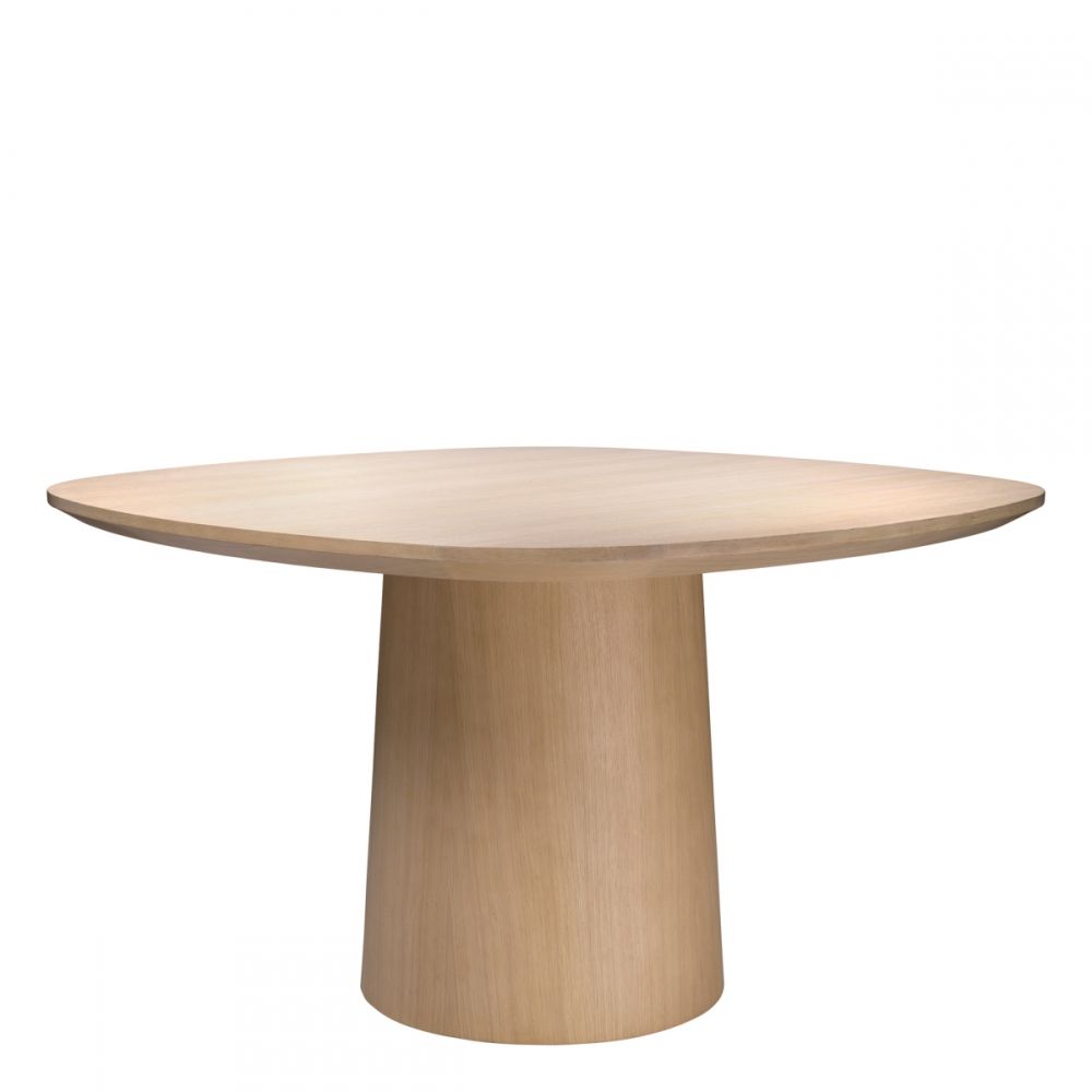 Masa Patrata Motto Eichholtz din Furnir de stejar Bej de 4-6 persoane L130xH77cm