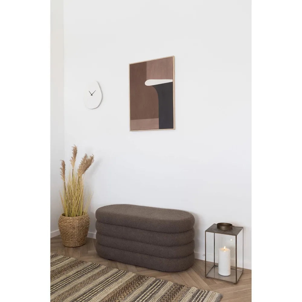 Ceas de perete din Ciment Alb H33xL28cm Vienna