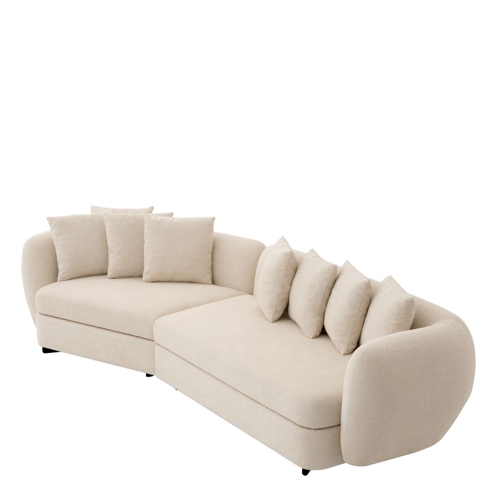 Canapea fixa Sidney Eichholtz din Stofa Nuoro  Bej L314cm