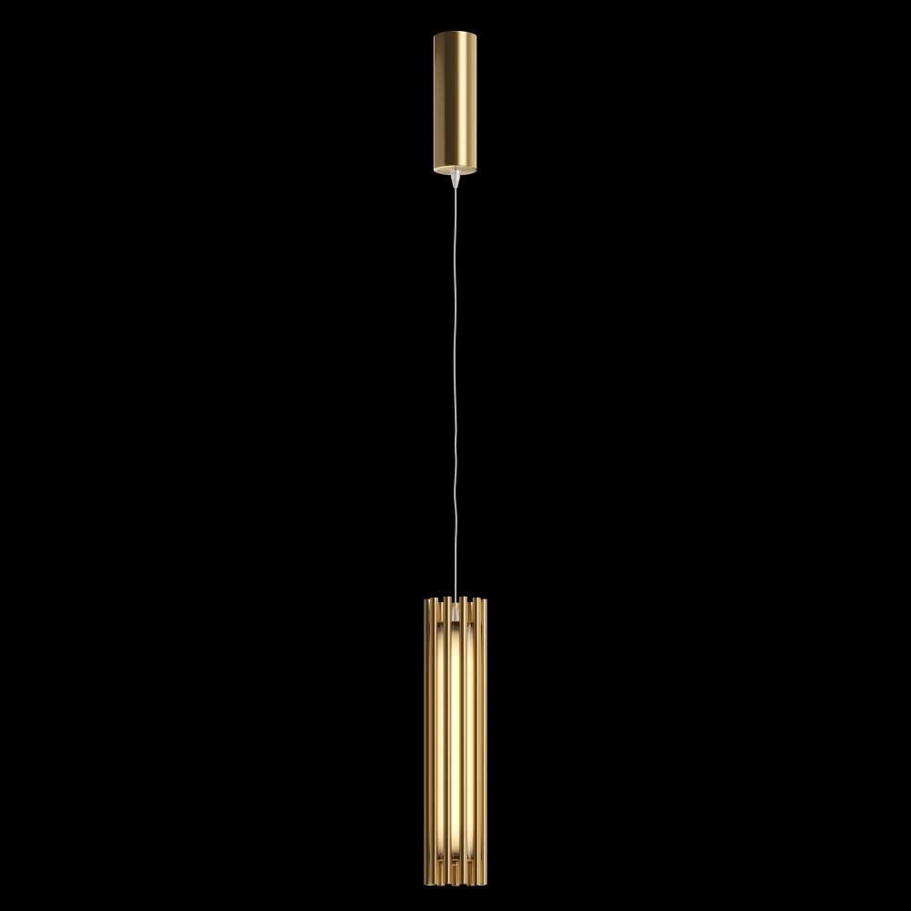 Pendul din Aluminiu si Sticla Auriu/Crem D8xH136cm Sonata