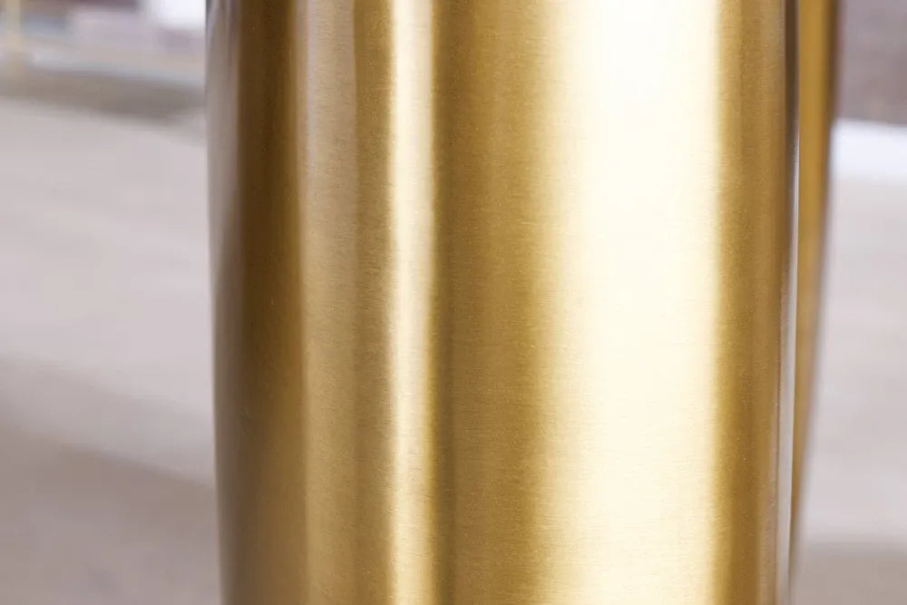 Masa din Marmura Multicolor si Metal Auriu L200xH76cm Organic