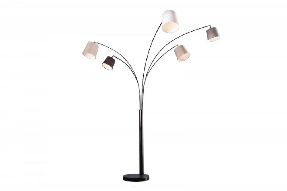 Lampa de podea din Metal Negru si Textil Multicolor H205xL120cm Levels