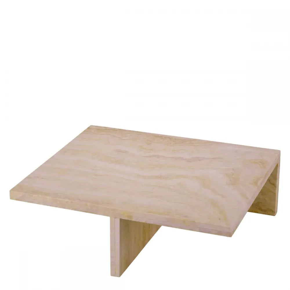 Masuta de cafea Patrata din Travertin Bej L70xl60cm Amara Eichholtz