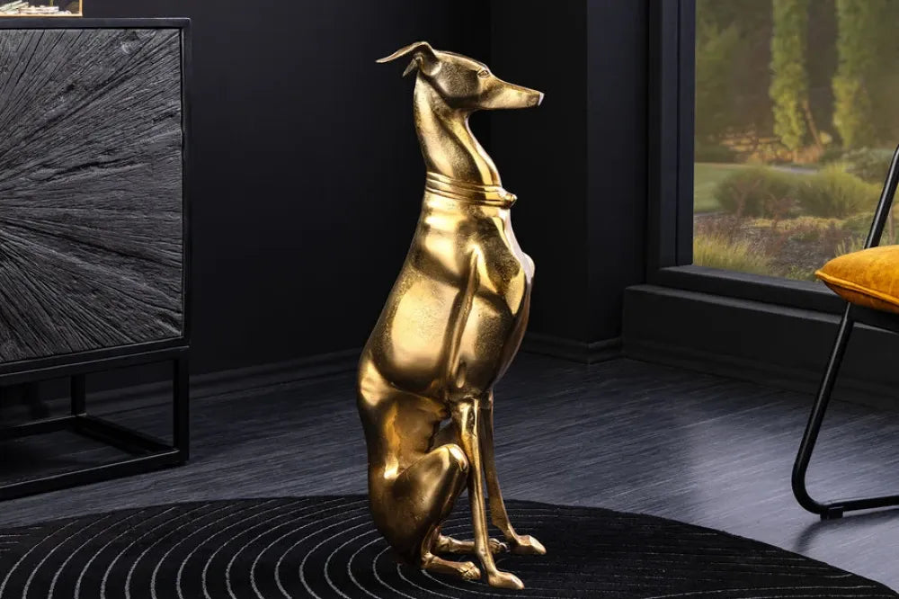 Sculptura din Metal Auriu L18xH69cm GREYHOUND