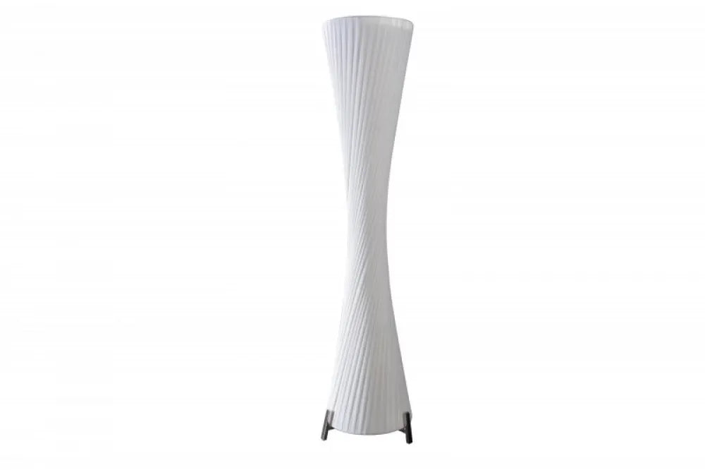 Lampa de podea din Metal Argintiu si Textil Alb H160xD37cm Paris