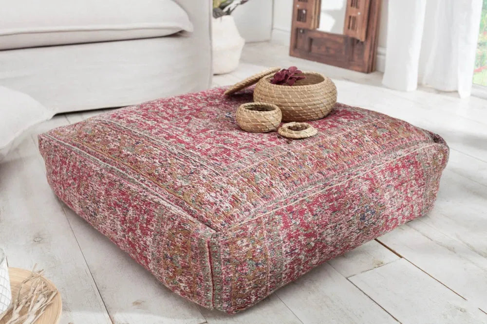 Perna de podea din Stofa Rosu H20xL70cm Old Marrakesh