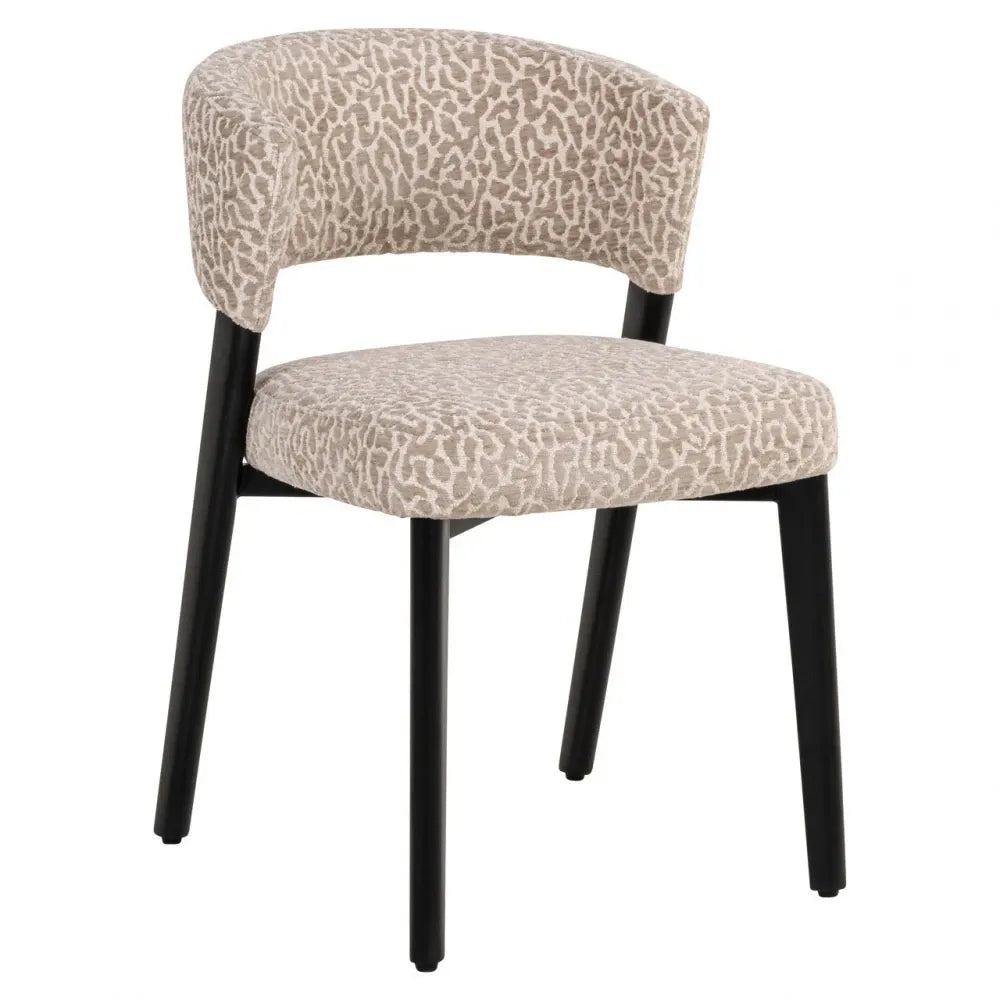 Scaun din Stofa Bej si Metal Negru L51xH77.5cm Zeno Richmond interiors