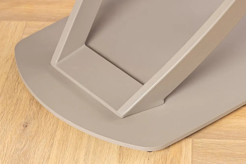 Masa extensibila din Ceramica Bej si Metal Grej L130-190xH75cm Inception