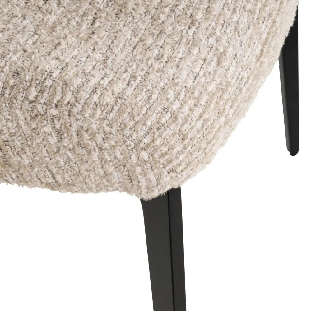 Scaun din Stofa Bej deschis si Metal Negru L51xH83.5cm Sergio Richmond interiors