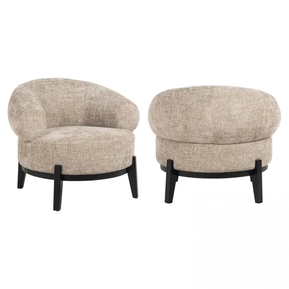 Fotoliu tapitat cu Stofa Bej H75xA84.5xL88cm Montana Richmond interiors