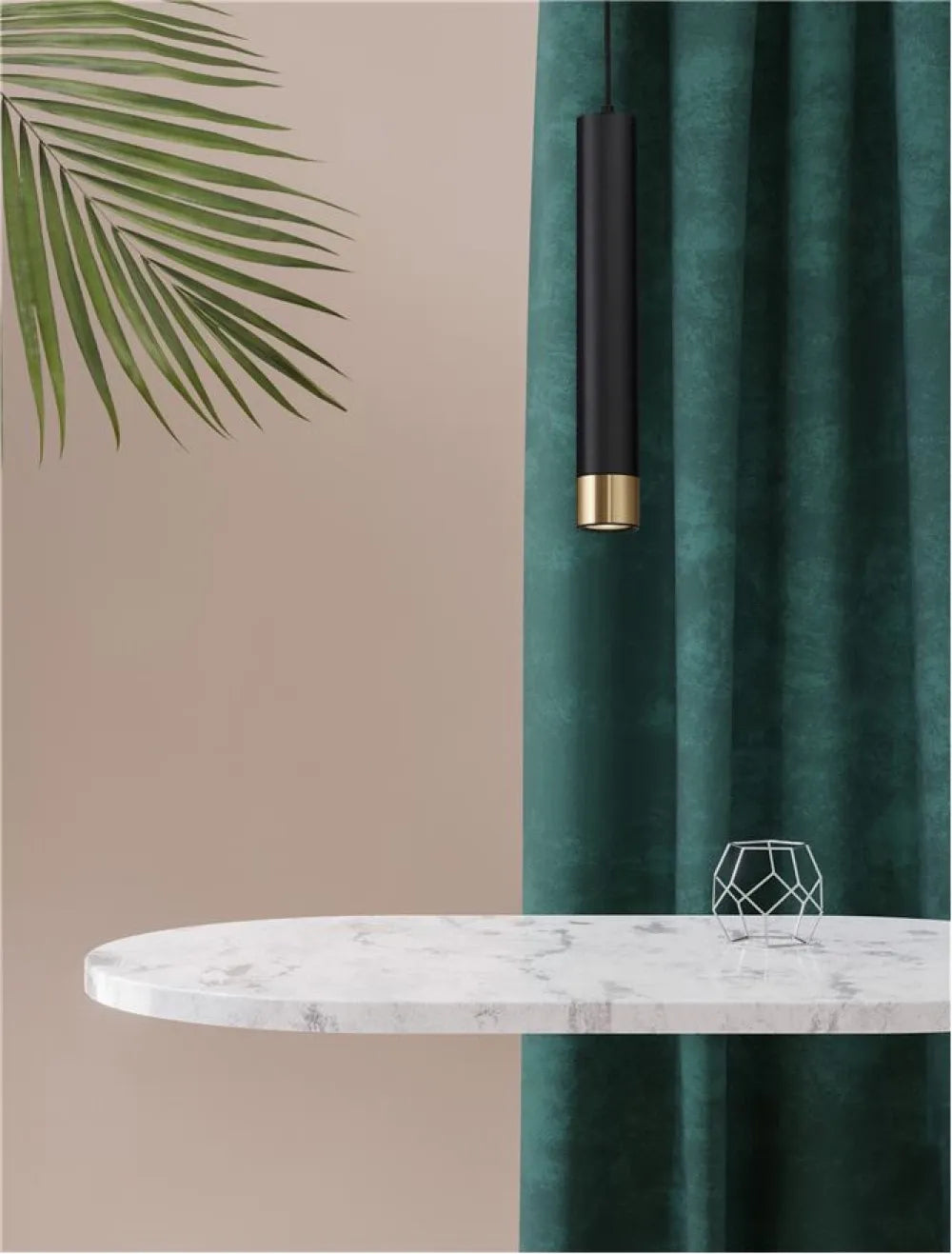 Pendul din Aluminiu Negru/Auriu H200xL6cm IP20 PICTO