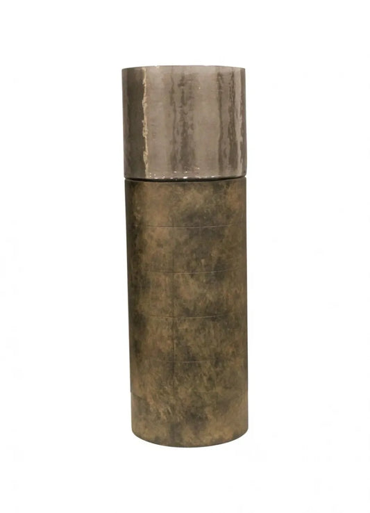 Suport lumanare din Metal/Sticla Auriu D26.5xH81cm Mayce Richmond Interiors