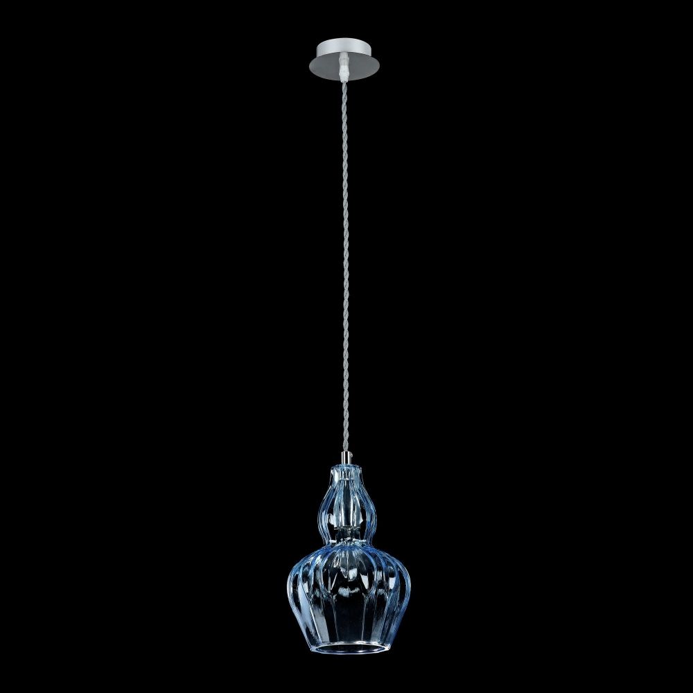 Pendul cu inaltime reglabila din Metal Albastru D16xH143cm Eustoma