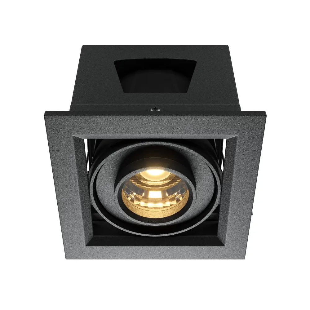 Spot incastrat din Aluminiu Negru H7.5xL9.5cm 10W Metal Modern