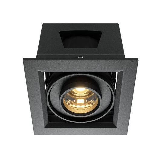 Spot incastrat din Aluminiu Negru H7.5xL9.5cm 10W Metal Modern
