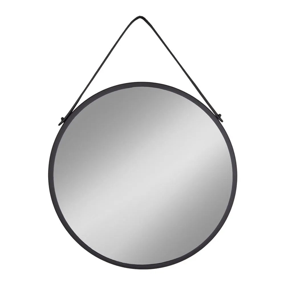 Oglinda cu rama din Metal Negru D60cm Trapani
