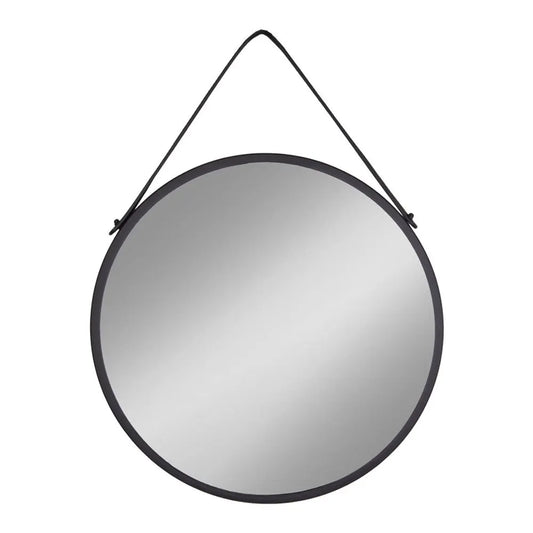 Oglinda cu rama din Metal Negru D60cm Trapani