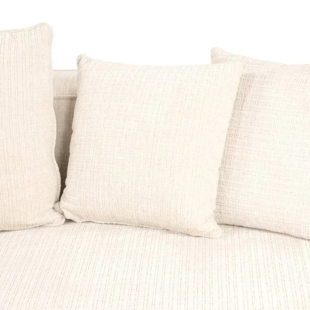Coltar fix simetric tapitata cu Chenille Bej L308cm Lusso Richmond Interiors