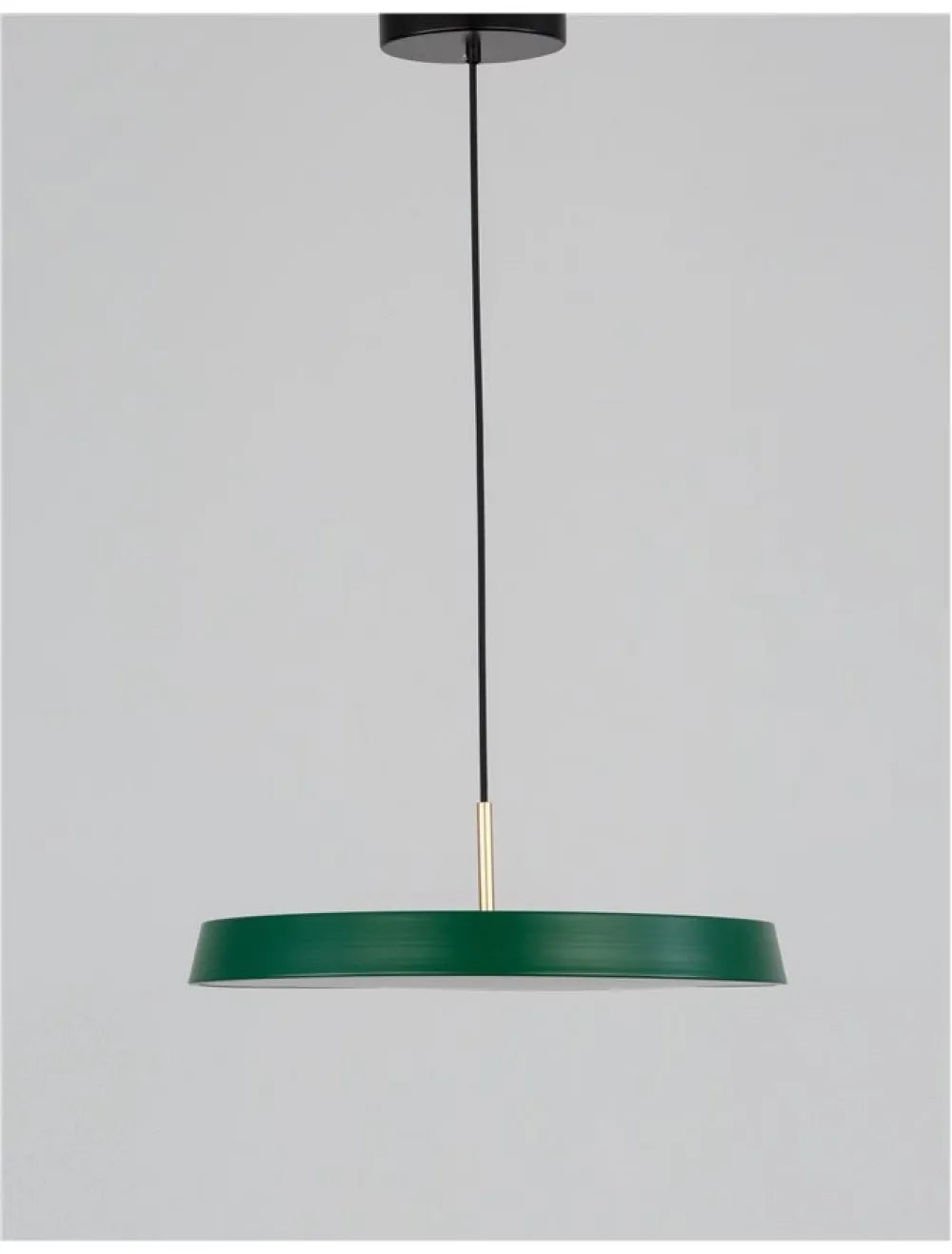 Pendul structura din Aluminiu Verde si abajur din Acrilic Alb H120xL50cm IP20 35W 2662lm 3000k VETRO