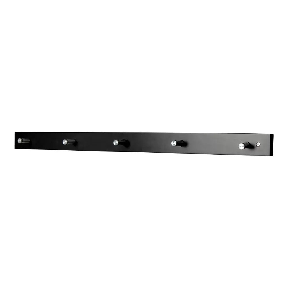 Cuier din Lemn de pin/Metal Negru/Argintiu L70xH5cm Padova