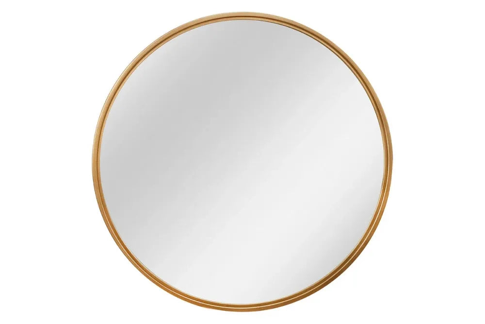Oglinda cu rama din Metal Auriu D58cm Portrait