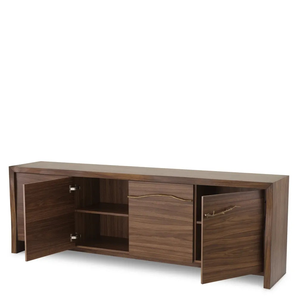 Comoda din Furnir de nuc Maro L240xH79cm Charford Eichholtz