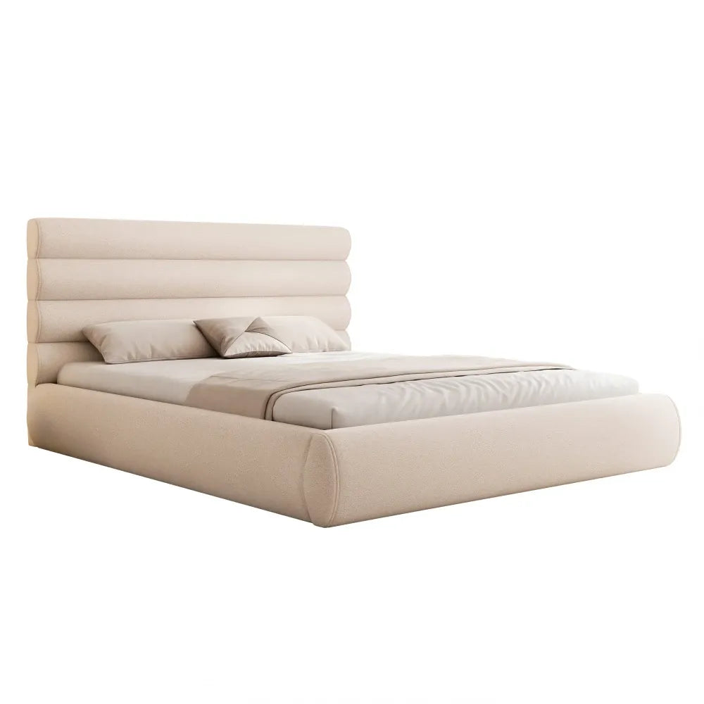 Pat 200 x 200 tapitat cu Textil Runo Crem Veya
