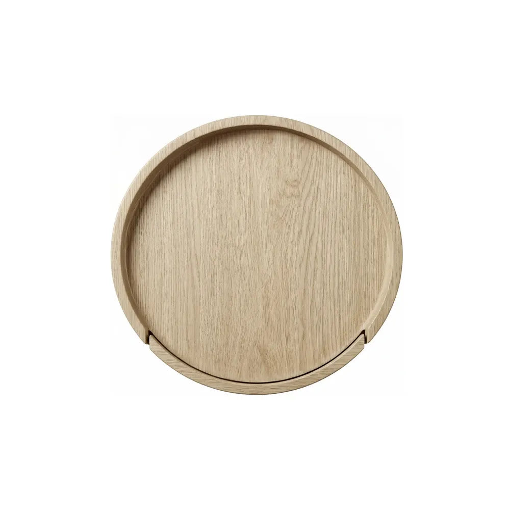 Noptiera rotunda cu sertar James de culoare stejar L40xH52cm