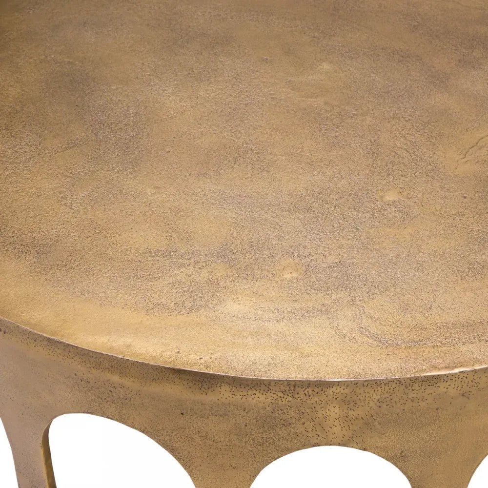 Masuta de cafea Rotunda din Aluminiu Alama D97.5xH30cm Gardini Eichholtz