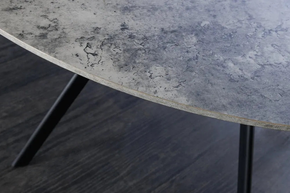 Masa din PAL Gri si Metal Negru D120xH75cm ATELIER