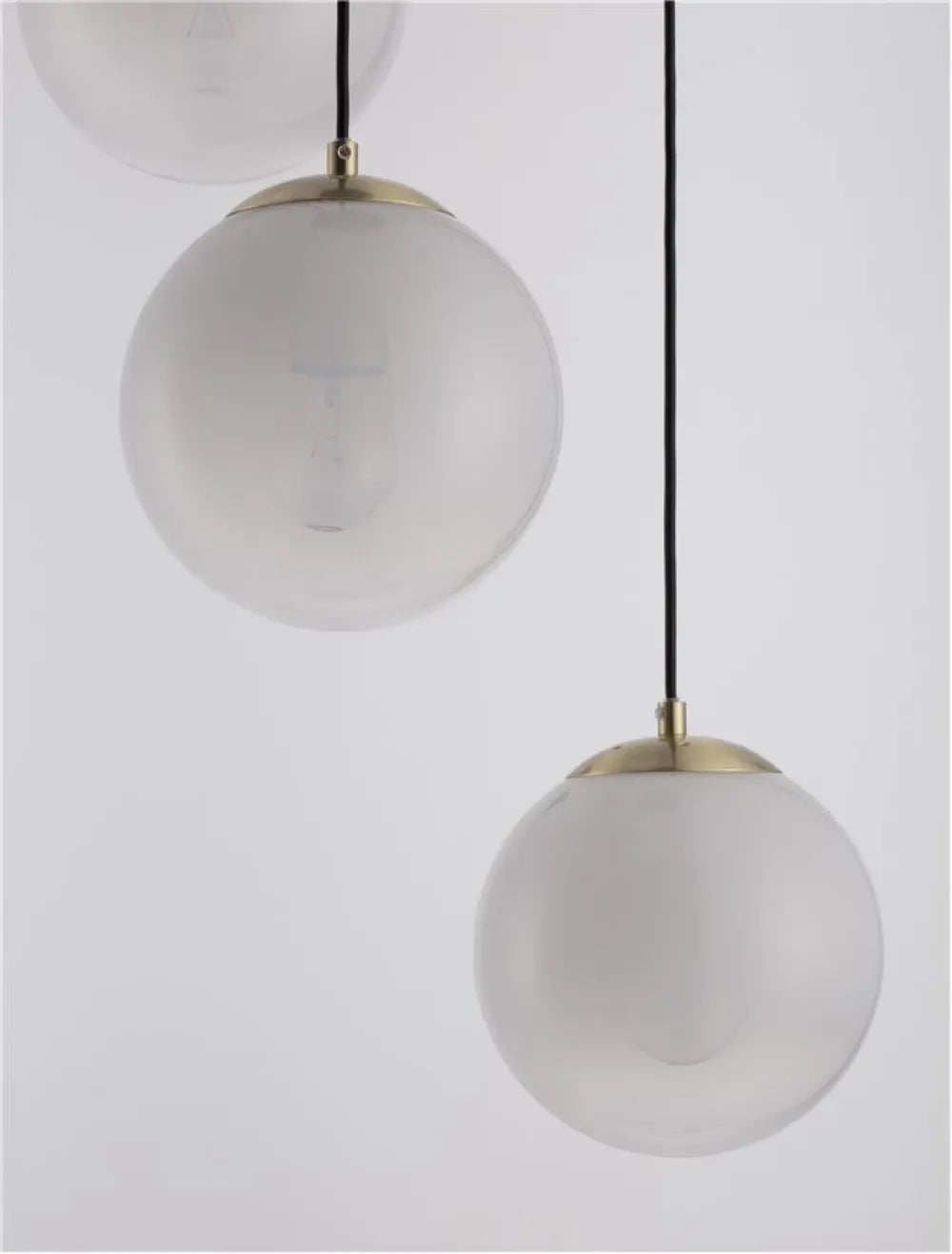 Lustra structura din Metal Auriu si abajur din Sticla Alb H120xL30cm IP20 VITA