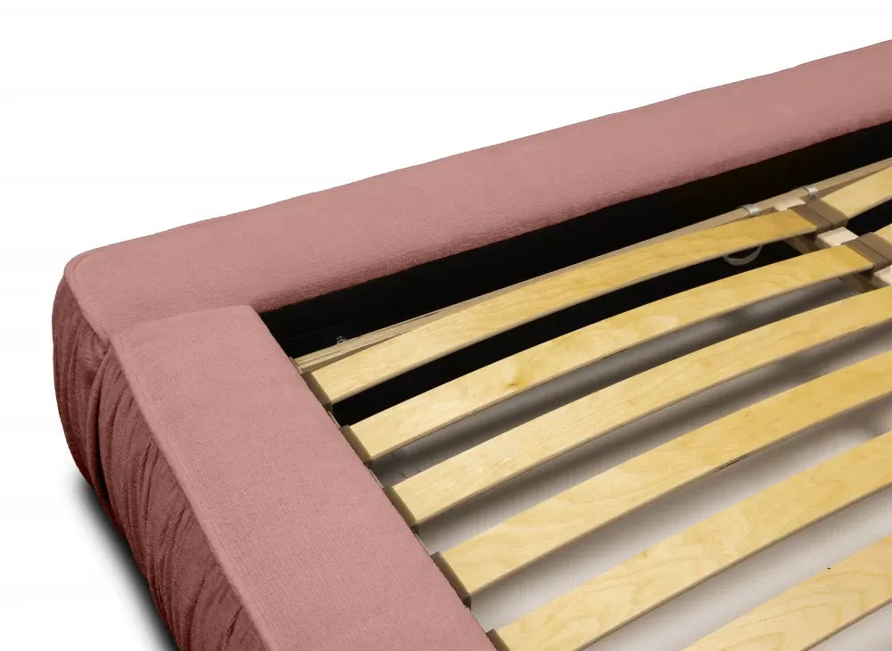Pat 140x200cm tapitat cu Chenille Roz Naomi