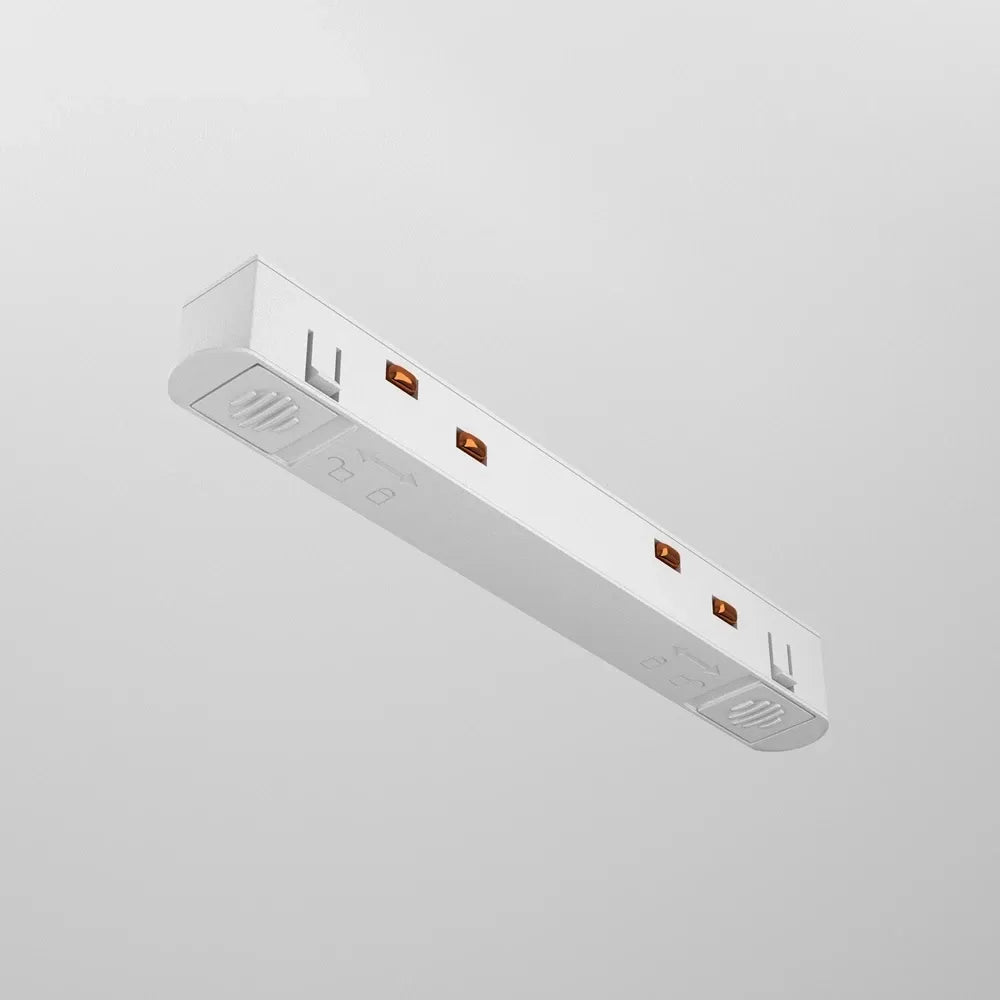 Conector alimentare drept sina magnetica din Plastic Alb L14xH2cm Accessories for tracks Exility