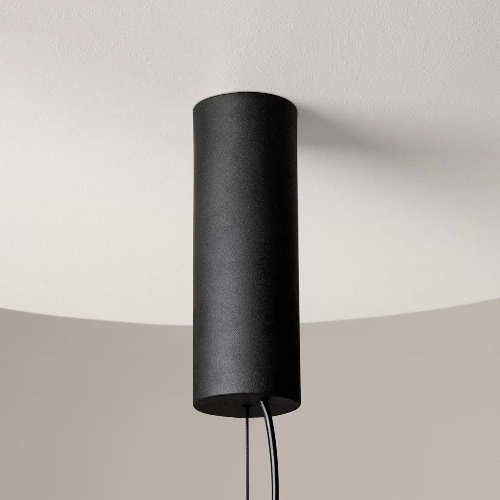 Lustra din Aluminiu Negru si Sticla Transparent L98xH137.5cm 39W 4800lm 3000k Cosmo