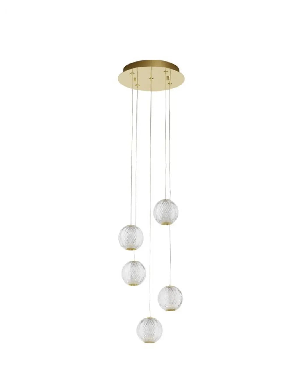 Candelabru structura din Aluminiu Auriu si abajur din Acrilic Transparent H120xL30cm IP20 26W 1213lm 3200k BRILLANTE