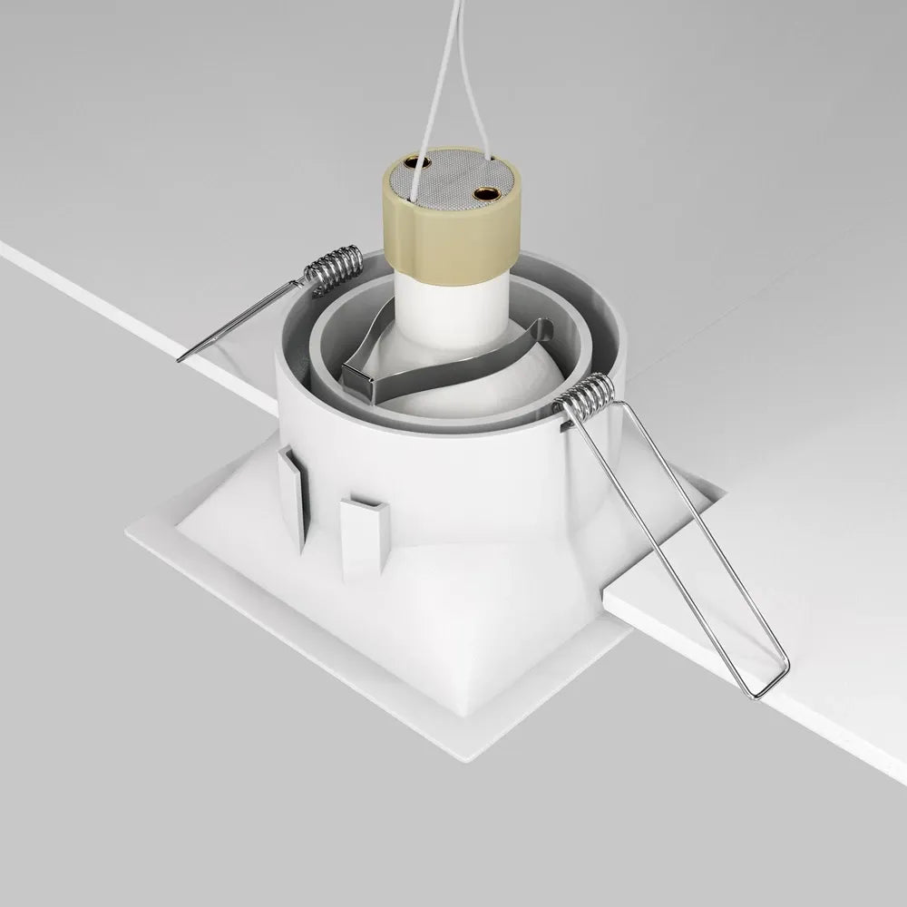 Spot incastrat din Aluminiu Alb H4.5xL9cm IP 20 GU10 50W Dot