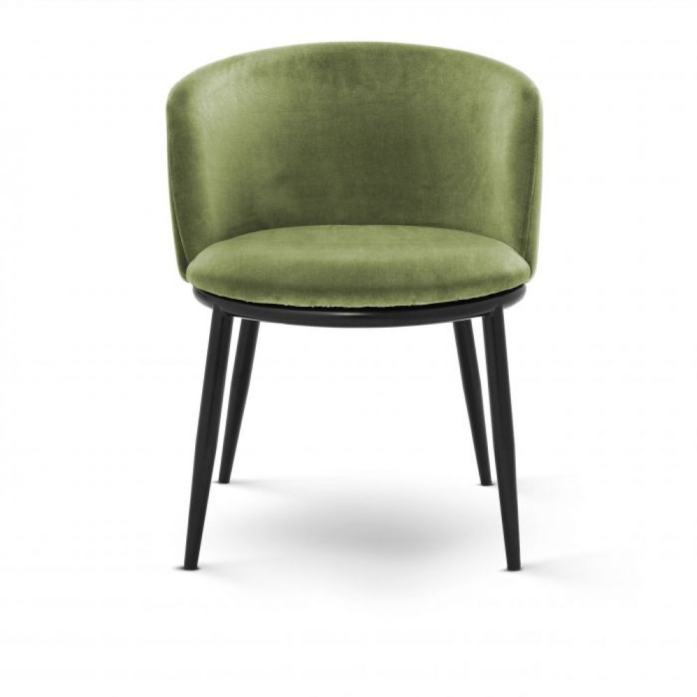 Set 2 scaune cu brate din Catifea si Metal Verde/Negru H74xL57xA47cm Eichholtz Filmore