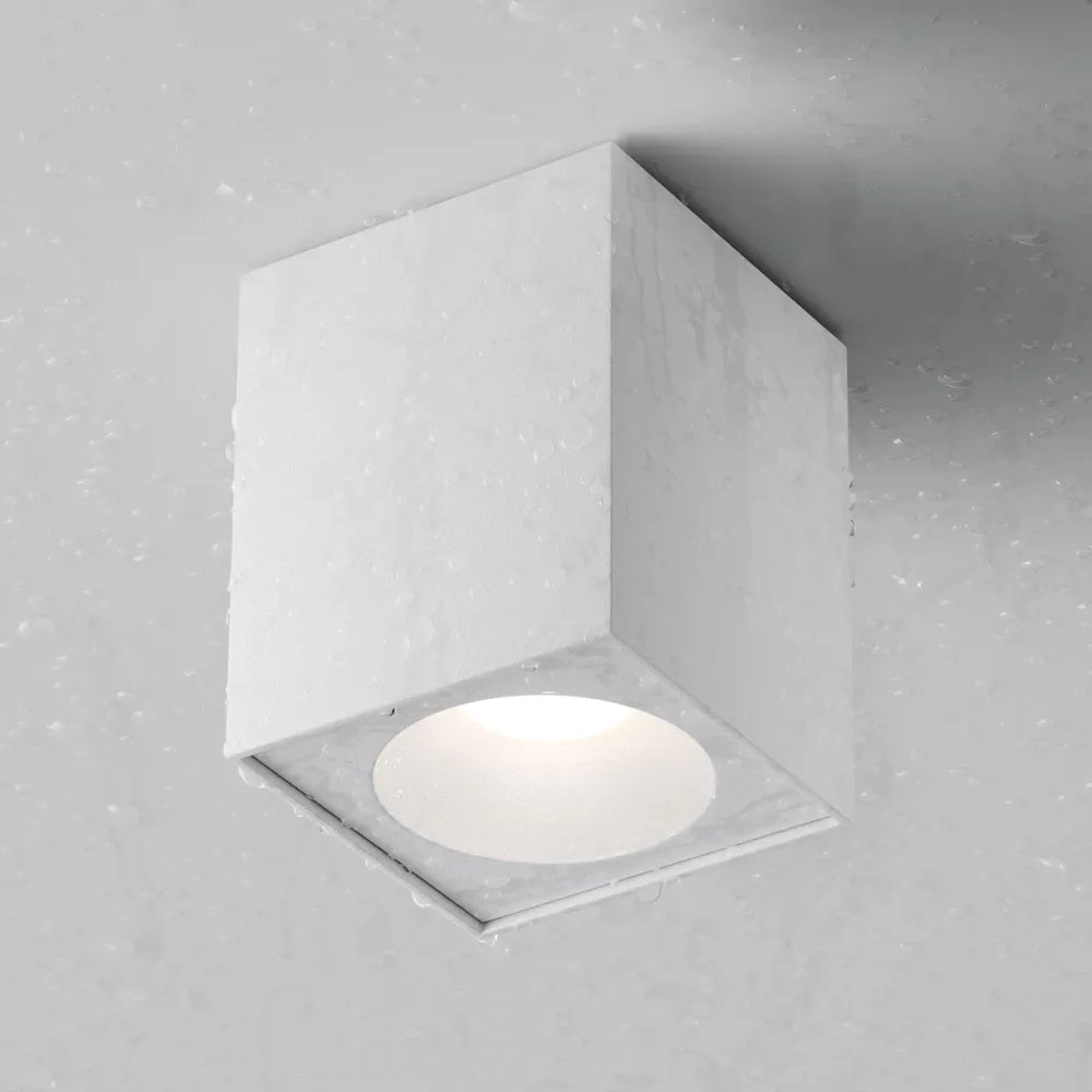 Spot aplicabil din Aluminiu Alb H11.5xL9cm IP 65 GU10 50W Zoom